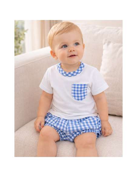 2001216 BLUE BABY BOY OUTFIT BRAND ALMA