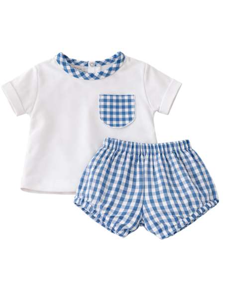 2001216 BLUE BABY BOY OUTFIT BRAND ALMA