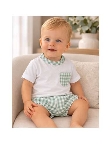 2001216 VERDE CONJUNTO BEBE NIÑO MARCA ALMA