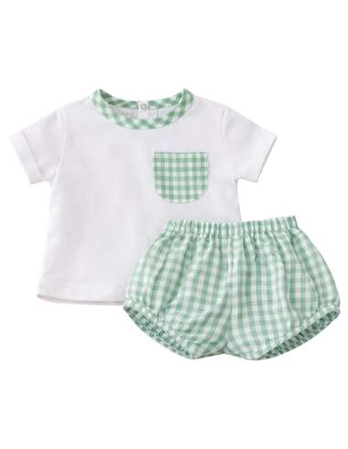 2001216 VERDE CONJUNTO BEBE NIÑO MARCA ALMA