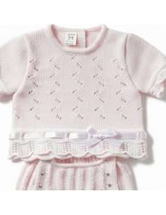 03415C PINK KNIT BABY SET TWO PIECES BRAND LA CASITA DE... 2