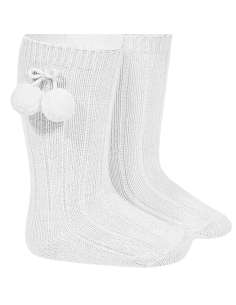 30152 Canalé White Tassel Socks 200