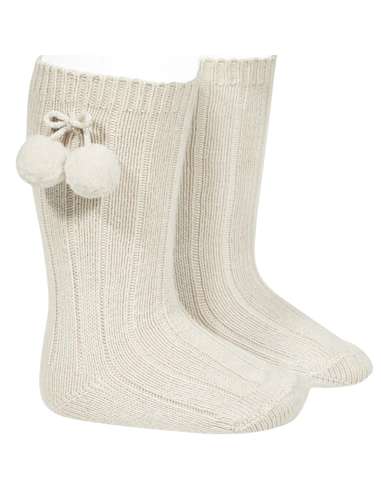 30152 Canalé Linen Tassel Socks 304