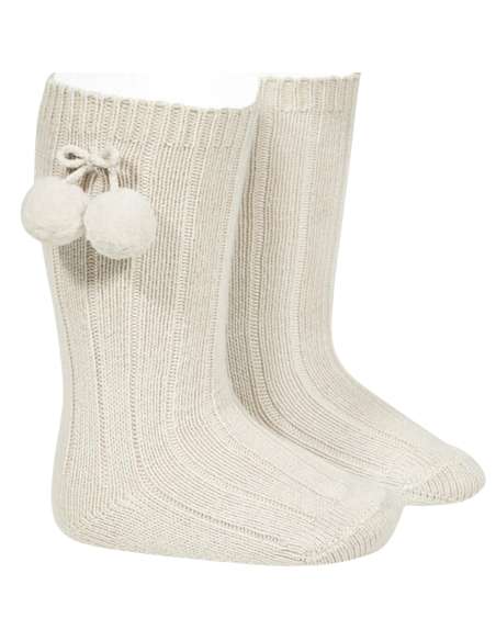 30152 Canalé Linen Tassel Socks 304