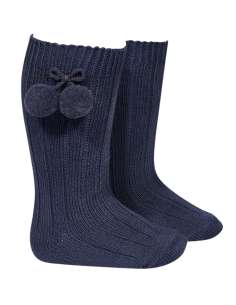 30152 Canalé Navy Blue Tassel Socks 480