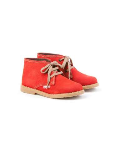 ANKLE BOOTS ANGELITOS IN SUEDE WITH LACE 403 RED