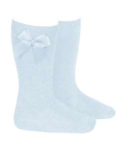 24822 Blue Baby Socks with Grosgrain Bow 410