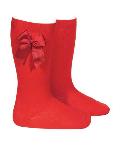 24822 Red Grosgrain Bow Socks 550