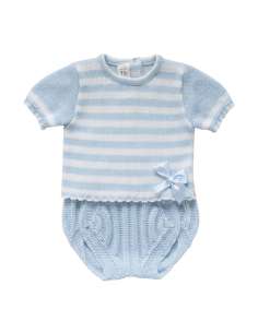 03416C  BLUE KNIT BABY SET TWO PIECES BRAND LA CASITA DE... 2