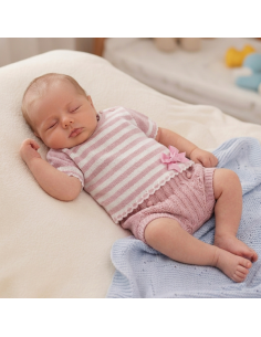 03416C ROSA PALO KNIT BABY SET TWO PIECES BRAND LA CASITA...