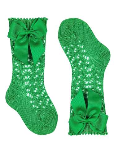 25192 Calcetín Lazo Algodón Verde Andalucia 711