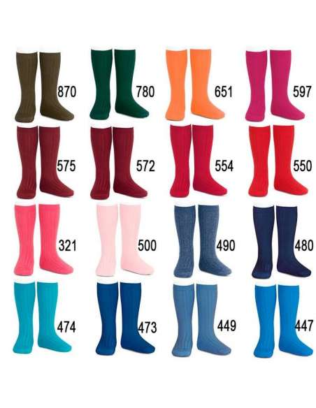 WIDE RIBBED COTTON KNEE-HIGH SOCKS CONDOR 2016-2