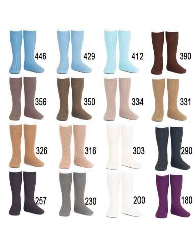 WIDE RIBBED COTTON KNEE-HIGH SOCKS CONDOR 2016-2