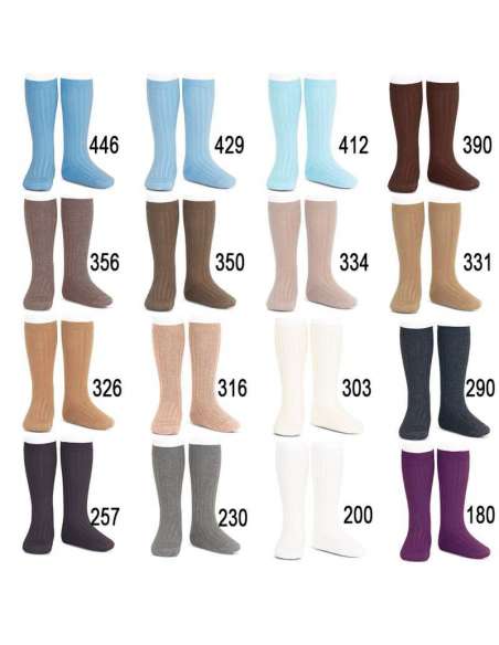 WIDE RIBBED COTTON KNEE-HIGH SOCKS CONDOR 2016-2