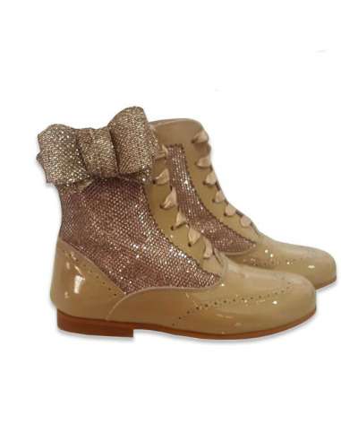 Glitter boots Bambi side camel 4956