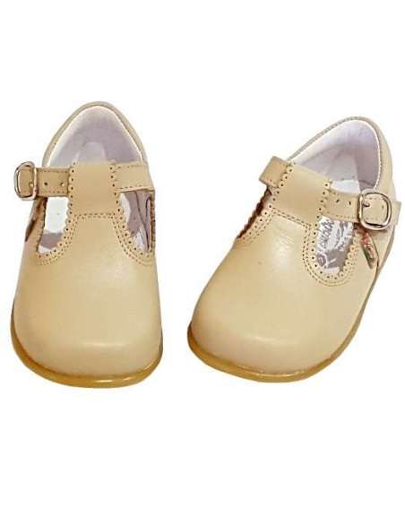 T-BAR IN LEATHER BAMBI 463 CAMEL