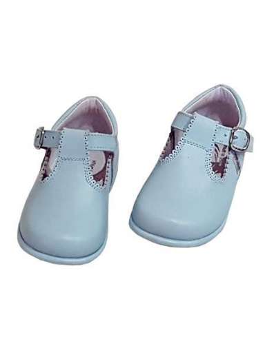 T-BAR IN LEATHER BAMBI 463 SKY BLUE