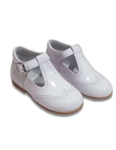Pepito en piel charol Cocoboxi shoes 6271 blanco
