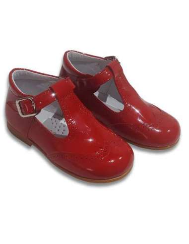 Pepito en piel charol Cocoboxi shoes 6271 rojo