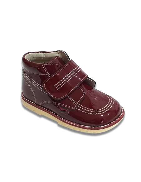 BOTA KICKERS DE CALIDAD EN CHAROL BAMBI 925 BURDEOS