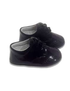 BLUCHER DE BEBÉ EN PIEL CHAROL MARINO 2