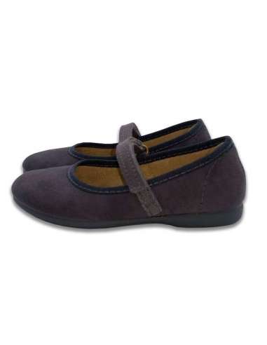 Suede Mary Janes with rubber sole 1750 grey