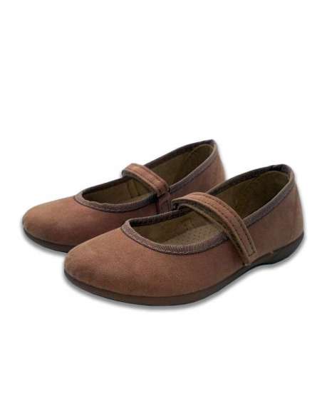 Suede Mary Janes with rubber sole 1750 camel