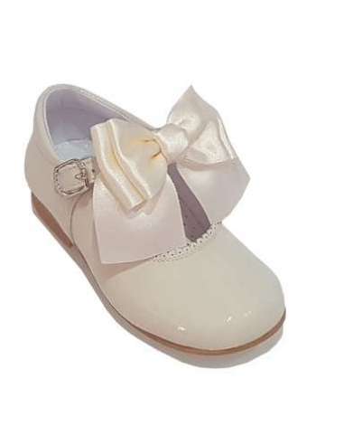 MARY JANES IN PATENT CHANTELLE  BOW BAMBI 4199 BEIG