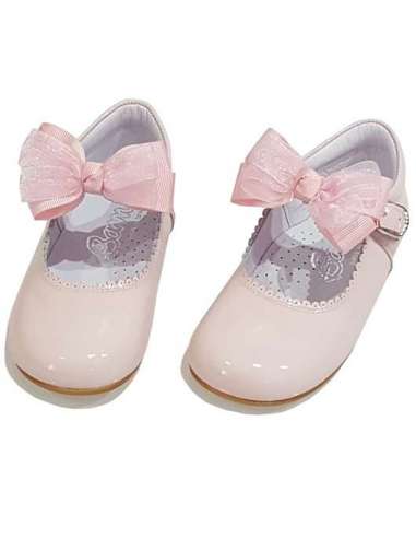 MARY JANES IN PATENT CRISTAL BOW BAMBI 4199 PINK