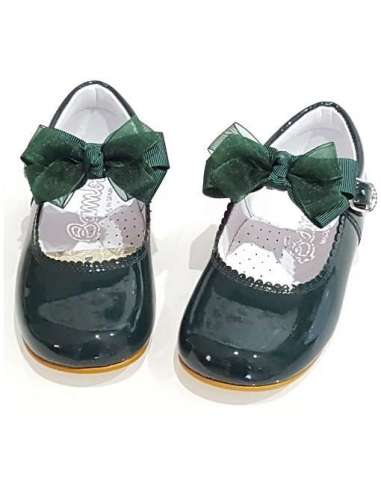 MARY JANES IN PATENT CRISTAL BOW BAMBI 4199 GREEN